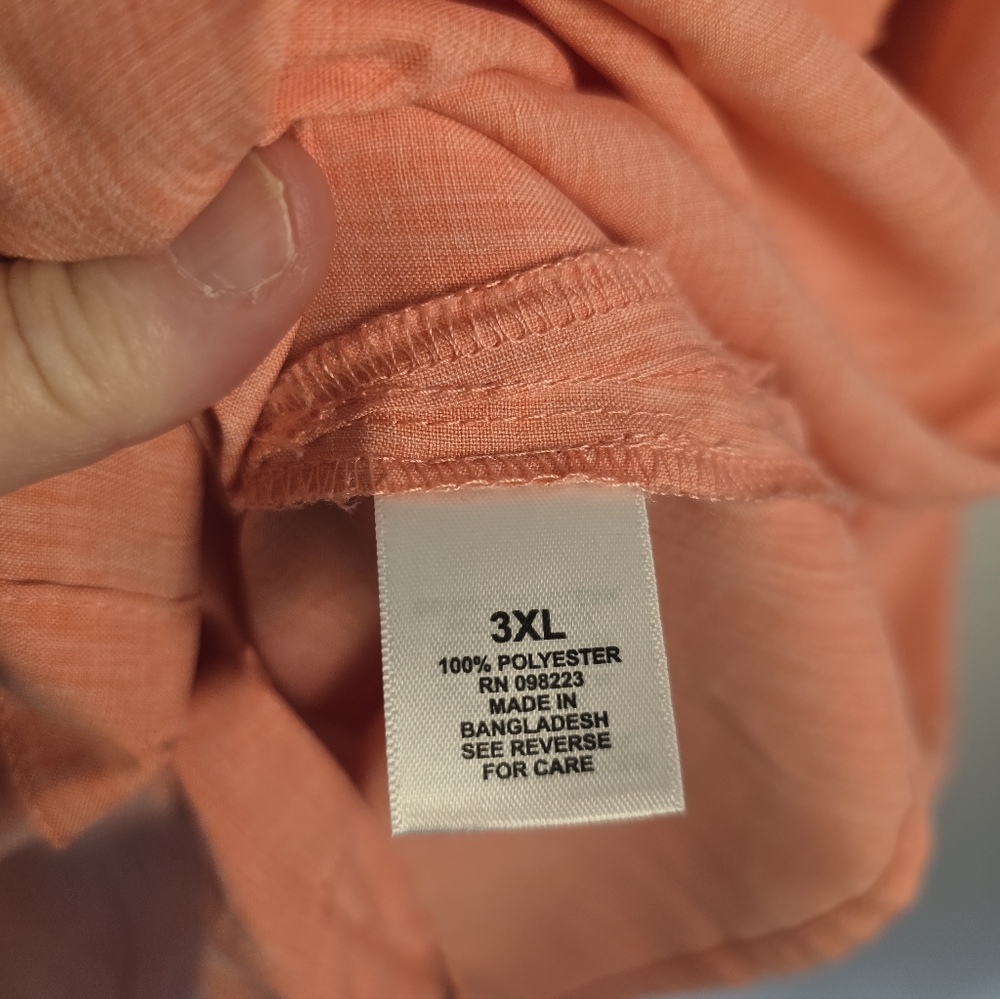 Magellan FISHGEAR NWOT LOT OF 2 S-Sleeve Plaid and Solid Peach Shirts. MENS 3XL - Picture 7 of 16